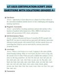 LIT 5323 CERTIFICATION SCRIPT 2026&NewLine;QUESTIONS WITH SOLUTIONS GRADED A&plus;