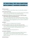 LIT 5323 FINAL TEST 2026 QUESTIONS&NewLine;WITH CORRECT ANSWERS GRA