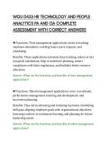 WGU D435 HR TECHNOLOGY AND PEOPLE&NewLine;ANALYTICS PA AND OA COMPLETE&NewLine;ASSESSMENT WITH CORRECT ANSWERS&NewLine;