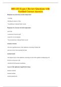 BIO 253 Exam 1 Review Questions with&NewLine;Verified Correct Answers