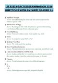 LIT 5323 PRACTICE EXAMINATION 2026&NewLine;QUESTIONS WITH ANSWERS GRADED A&plus;