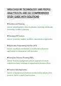 WGU D435 HR TECHNOLOGY AND PEOPLE&NewLine;ANALYTICS PA AND OA COMPREHENSIVE&NewLine;STUDY GUIDE WITH SOLUTIONS