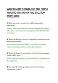 WGU D435 HR TECHNOLOGY AND PEOPLE&NewLine;ANALYTICS PA AND OA FULL SOLUTION&NewLine;STUDY GUIDE&NewLine;