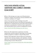 WGU D435 UPDATED ACTUAL&NewLine;QUESTIONS AND CORRECT ANSWERS&NewLine;EXAM SCRIPT&NewLine;
