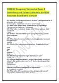 CS6250 Computer Networks Exam 2 Questions and Correct Answers Verified Answers Brand New