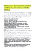 ATI Pediatrics Proctored Exam Questions and Answers Latest Versions 2026 Top Rated A&plus;&period;