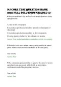 NJ CORE TEST QUESTION BANK&NewLine;2026 FULL SOLUTIONS GRADED A&plus;&NewLine;