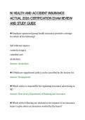 NJ HEALTH AND ACCIDENT INSURANCE&NewLine;ACTUAL 2026 CERTIFICATION EXAM REVIEW&NewLine;AND STUDY GUIDE&NewLine;