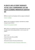 NJ HEALTH AND ACCIDENT INSURANCE&NewLine;ACTUAL 2026 COMPREHENSIVE LIFE AND&NewLine;HEALTH LICENSING PREPARATION QUESTION&NewLine;SET
