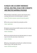 NJ HEALTH AND ACCIDENT INSURANCE&NewLine;ACTUAL 2026 FINAL EXAM CORE CONCEPTS&NewLine;AND PRACTICE MATERIALS PACKAGE&NewLine;