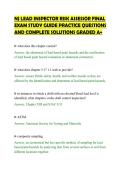 NJ LEAD INSPECTOR RISK ASSESSOR FINAL&NewLine;EXAM STUDY GUIDE PRACTICE QUESTIONS&NewLine;AND COMPLETE SOLUTIONS GRADED A&plus;