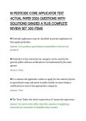 NJ PESTICIDE CORE APPLICATOR TEST&NewLine;ACTUAL PAPER 2026 QUESTIONS WITH&NewLine;SOLUTIONS GRADED A PLUS COMPLETE&NewLine;REVIEW SET 300 ITEMS&NewLine;