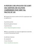 NJ PESTICIDE CORE APPLICATOR TEST SCRIPT&NewLine;2026 QUESTIONS AND SOLUTIONS&NewLine;COMPREHENSIVE STUDY SHEET FULL&NewLine;PRACTICE SET 300