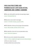 WGU D441 PROCTORED HESI&NewLine;PHARMACOLOGY GHV1 EXAM ACTUAL&NewLine;QUESTIONS AND CORRECT ANSWERS