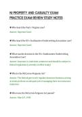 NJ PROPERTY AND CASUALTY EXAM&NewLine;PRACTICE EXAM REVIEW STUDY NOTES&NewLine;