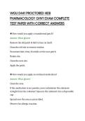 WGU D441 PROCTORED HESI&NewLine;PHARMACOLOGY GHV1 EXAM COMPLETE&NewLine;TEST PAPER WITH CORRECT ANSWERS