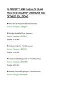 NJ PROPERTY AND CASUALTY EXAM&NewLine;PRACTICE EXAMPREP QUESTIONS AND&NewLine;DETAILED SOLUTIONS