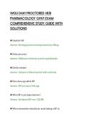 WGU D441 PROCTORED HESI&NewLine;PHARMACOLOGY GHV1 EXAM&NewLine;COMPREHENSIVE STUDY GUIDE WITH&NewLine;SOLUTIONS