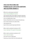 WGU D441 PROCTORED HESI&NewLine;PHARMACOLOGY GHV1 EXAM QUESTIONS&NewLine;AND SOLUTIONS GRADED A&plus;