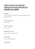 GENETIC ANALYSIS AN INTEGRATED&NewLine;APPROACH EXAM PREP QUESTIONS AND&NewLine;ANSWERS FULLY VERIFIED&NewLine;