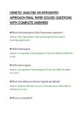 GENETIC ANALYSIS AN INTEGRATED&NewLine;APPROACH FINAL PAPER SOLVED QUESTIONS&NewLine;WITH COMPLETE ANSWERS
