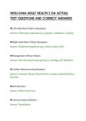 WGU D446 ADULT HEALTH 2 OA ACTUAL&NewLine;TEST QUESTIONS AND CORRECT ANSWERS