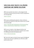 WGU D446 ADULT HEALTH 2 OA UPDATED&NewLine;QUESTIONS AND VERIFIED SOLUTIONS&NewLine;