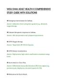 WGU D446 ADULT HEALTH II COMPREHENSIVE&NewLine;STUDY GUIDE WITH SOLUTIONS