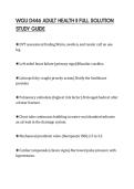 WGU D446 ADULT HEALTH II FULL SOLUTION&NewLine;STUDY GUIDE