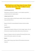 D386 Hardware and Operating Systems Study&NewLine;Essentials Questions with Verified Correct&NewLine;Answers