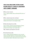 WGU D446 ENDOCRINE SYSTEM HOURLY&NewLine;ROUNDS RESULTS COMPLETE ASSESSMENT&NewLine;WITH CORRECT ANSWERS&NewLine;