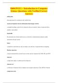 D684&lpar;WGU&rpar; - Introduction to Computer&NewLine;Science Questions with Verified Correct&NewLine;Answers