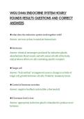 WGU D446 ENDOCRINE SYSTEM HOURLY&NewLine;ROUNDS RESULTS QUESTIONS AND CORRECT&NewLine;ANSWERS