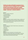 NURS 5220 Advanced Health Assessment Test 2 - University of Texas at Arlington &lpar;UTA&rpar; &vert; Complete Practice Exam Questions with 100&percnt; Verified Correct Answers and Detailed Rationales &vert; Latest Update - 2026&sol;2027 &vert; Already Graded A&plus;