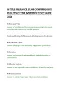 NJ TITLE INSURANCE EXAM COMPREHENSIVE&NewLine;REAL ESTATE TITLE INSURANCE STUDY GUIDE&NewLine;2026&NewLine;