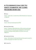 NJ TITLE INSURANCE EXAM CORE TITLE&NewLine;SEARCH&comma; EXAMINATION&comma; AND CLOSING&NewLine;PROCEDURES REVIEW 2026
