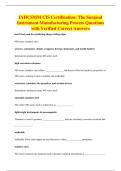 IAHCSMM CIS Certification&colon; The Surgical&NewLine;Instrument Manufacturing Process Questions&NewLine;with Verified Correct Answers