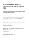 NJ TITLE INSURANCE EXAM PRACTICE&NewLine;QUESTIONS WITH DETAILED EXPLANATIONS&NewLine;2026&NewLine;