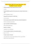 IAHCSMM CRCST Exam Questions with&NewLine;Verified Correct Answers