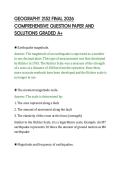 GEOGRAPHY 2152 FINAL 2026&NewLine;COMPREHENSIVE QUESTION PAPER AND&NewLine;SOLUTIONS GRADED A&plus;