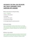 GEOGRAPHY 2152 FINAL 2026 FIELDWORK&NewLine;AND THEORY ASSESSMENT TESTED&NewLine;QUESTIONS WITH ANSWERS&NewLine;