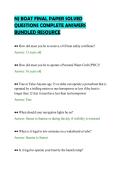 NJ BOAT FINAL PAPER SOLVED&NewLine;QUESTIONS COMPLETE ANSWERS&NewLine;BUNDLED RESOURCE&NewLine;