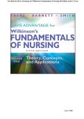 Complete Test Bank for Davis Advantage for Wilkinson's Fundamentals of Nursing 5th Edition Leslie S&period; Treas All Chapters&excl; ALREADY RATED A&plus; 100&percnt; CORRECT ANSWERS