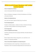 IPMA-Level-D-Fragen Questions with Verified&NewLine;Correct Answers