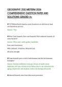 GEOGRAPHY 2152 MIDTERM 2026&NewLine;COMPREHENSIVE QUESTION PAPER AND&NewLine;SOLUTIONS GRADED A&plus;