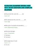 NJ BOATING EXAMPREP REVIEW SHEET&NewLine;WITH TESTED QUESTIONS AND COMPLETE&NewLine;SOLUTIONS&NewLine;