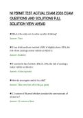 NJ PERMIT TEST ACTUAL EXAM 2026 EXAM&NewLine;QUESTIONS AND SOLUTIONS FULL&NewLine;SOLUTION VIEW AHEAD&NewLine;