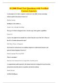 IS 2000 Final Test Questions with Verified&NewLine;Correct Answers