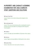 NJ PROPERTY AND CASUALTY LICENSING&NewLine;EXAMINATION TEST 2026 COMPLETE&NewLine;STUDY QUESTIONS AND SOLUTIONS&NewLine;
