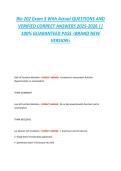 Bio 202 Exam 3 Prep&colon; 2025-2026 Actual Questions & Verified Correct Answers